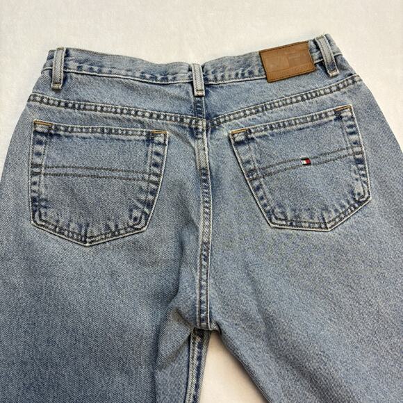 Vintage Tommy Hilfiger Y2K Bootcut Jeans Acid Wash High Rise Denim Size 8 - Picture 8 of 16